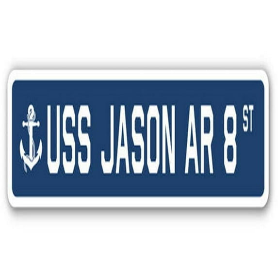 SignMission SSN-624-Jason Ar 8 USS Jason AR 8 Street Sign - US Navy Ship Veteran Sailor Gift