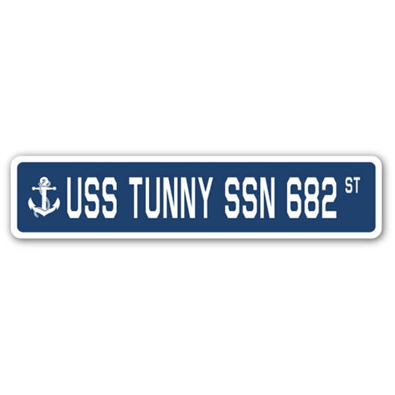 SignMission SSN-624-Tunny Ssn 682 USS Tunny SBN 682 Street Sign - US Navy Ship Veteran Sailor Gift