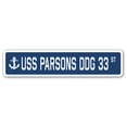thumbnail image 1 of SignMission SSN-730-Parsons Ddg 33 USS Parsons DDG 33 Street Sign - US Navy Ship Veteran Sailor Gift, 1 of 5