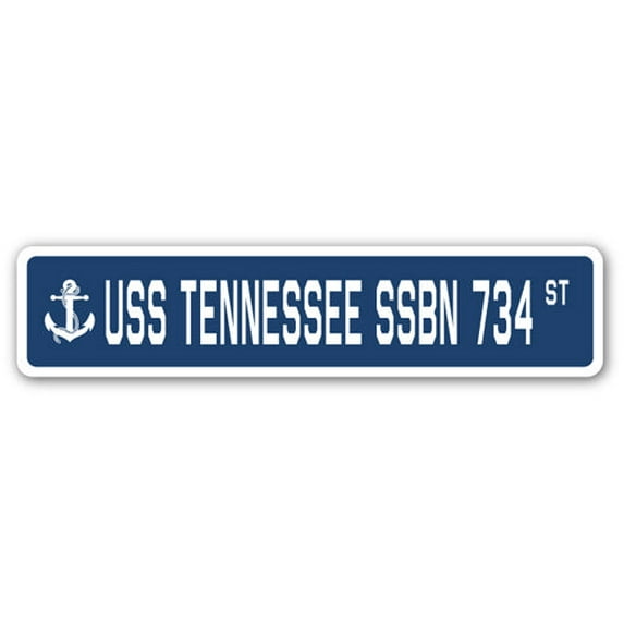 SignMission SSN-730-Tennessee Ssbn 734 6 x 24 in. USS Tennessee SSBN 734 Street Sign