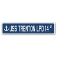 thumbnail image 1 of SignMission SSN-730-Trenton Lpd 14 USS Trenton Lpd 14 Street Sign - US Navy Ship Veteran Sailor Gift, 1 of 5