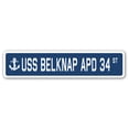 thumbnail image 1 of SignMission SSN-Belknap Apd 34 USS Belknap Apd 34 Street Sign - US Navy Ship Veteran Sailor Gift, 1 of 5