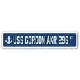 thumbnail image 1 of SignMission SSN-Gordon Akr 296 4 x 18 in. A-16 Street Sign - USS Gordon AKR 296, 1 of 5