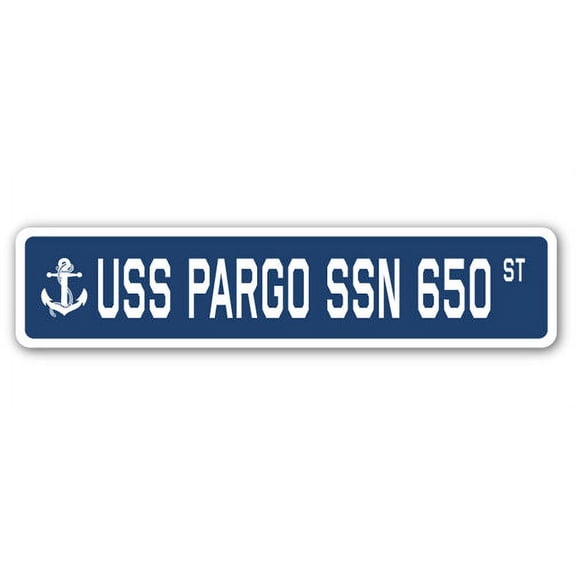 SignMission SSN-Pargo Ssn 650 USS Pargo SBN 650 Street Sign - US Navy Ship Veteran Sailor Gift