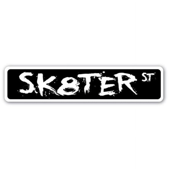 Skate Router Signs SignMission Sk8Ter Aluminum Street Sign for Skateboard Skates Boi ...