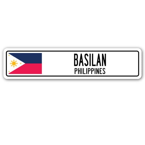 BASILAN PHILIPPINES Street Sign Filipino flag city country road wall gift