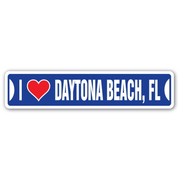 SignMission SSIL-Daytona Beach Fl Street Sign - I Love Daytona Beach, Florida