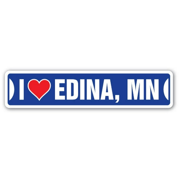 SignMission SSIL-Edina Mn Street Sign - I Love Edina, Minnesota