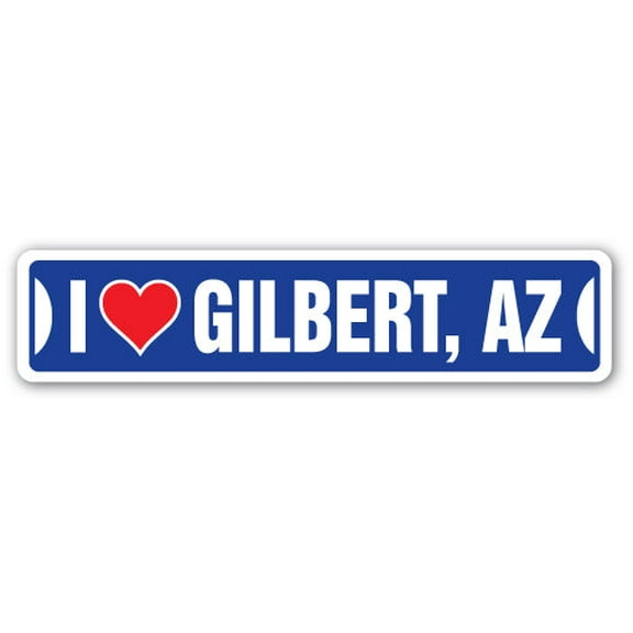 SignMission SSIL-Gilbert Az Street Sign - I Love Gilbert, Arizona