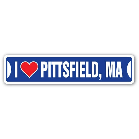 SignMission SSIL-Pittsfield Ma Street Sign - I Love Pittsfield, Massachusetts