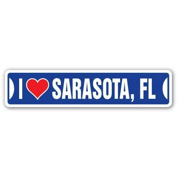 SignMission SSIL-Sarasota Fl Street Sign - I Love Sarasota, Florida