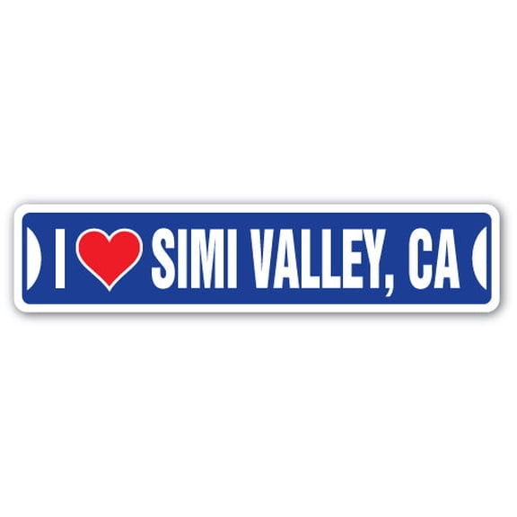 SignMission SSIL-Simi Valley Ca Street Sign - I Love Simi Valley, California