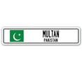 thumbnail image 1 of MULTAN PAKISTAN Street Sign Pakistani flag city country road wall gift, 1 of 5