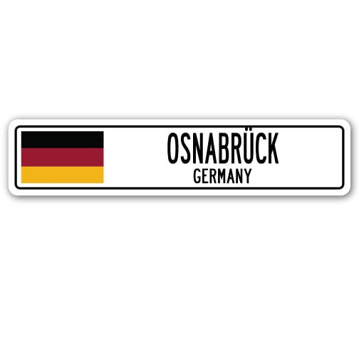 OSNABROCK GERMANY Street Sign German flag city country road wall gift