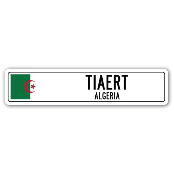 TIAERT ALGERIA Street Sign Algerian flag city country road wall gift