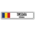 thumbnail image 1 of TIMISOARA ROMANIA Street Sign Romanian flag city country road wall gift, 1 of 5
