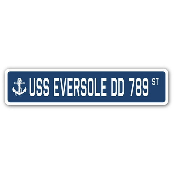 SignMission SSN-624-Eversole Dd 789 USS Eversole DD 789 Street Sign - US Navy Ship Veteran Sailor Gift