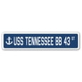 thumbnail image 1 of USS TENNESSEE BB 43 Street Sign us navy ship veteran sailor gift, 1 of 5