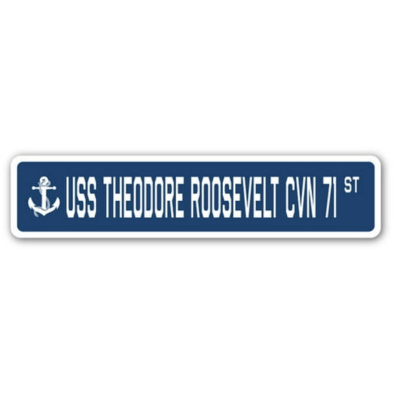 USS THEODORE ROOSEVELT CVN 71 Street Sign us navy ship veteran sailor gift