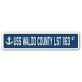 thumbnail image 1 of USS WALDO COUNTY LST 1163 Street Sign us navy ship veteran sailor gift, 1 of 5
