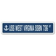 thumbnail image 1 of USS WEST VIRGINIA SSBN 736 Street Sign us navy ship veteran sailor gift, 1 of 5