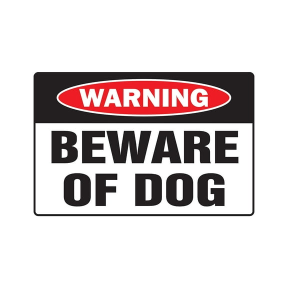 SignMission W-Beware of Dog 8 x 12 in. Beware of Dog Warning Sign