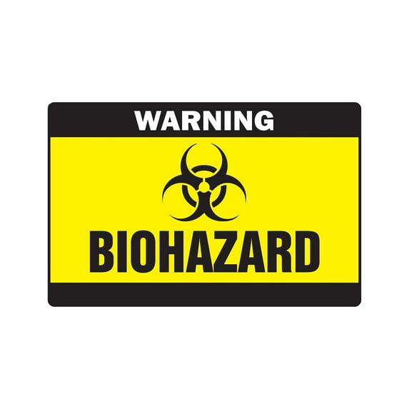 SignMission W-Biohazard 8 x 12 in. Biohazard Warning Sign Danger Signs