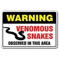 thumbnail image 1 of SignMission W-Venomous Snakes 8 x 12 in. Venomous Snakes Warning Sign, 1 of 4