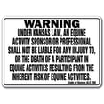 thumbnail image 1 of SignMission WS-A-1014-Oregon Oregon Equine Sign for Activity Liability Warning Statute Horse Farm Barn Stable, 1 of 5