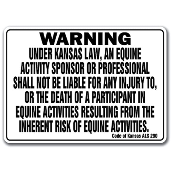 SignMission WS-A-1014-Oregon Oregon Equine Sign for Activity Liability Warning Statute Horse Farm Barn Stable