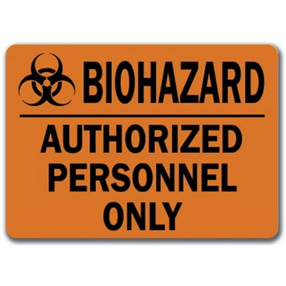 Warning Sign - BioHazard Authorized Personnel Only - 10" x 14" OSHA Safety Sign