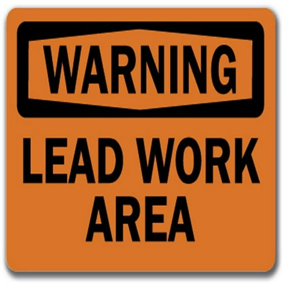 Warning Sign -  Lead Work Area - 10" x 14" OSHA Safety Sign