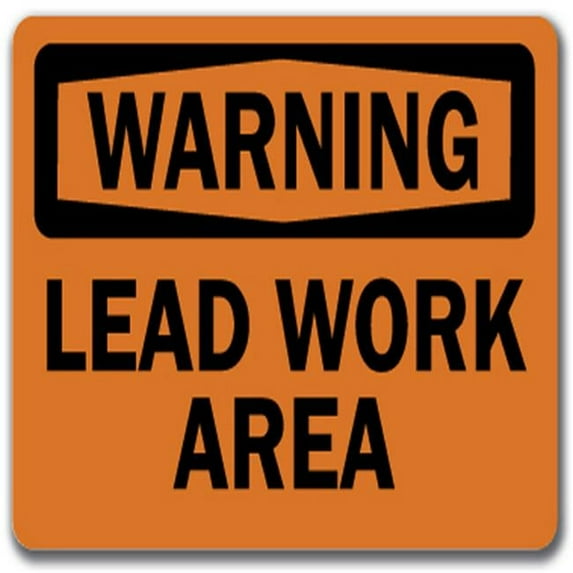 Warning Sign - Lead Work Area - 10" x 14" OSHA Safety Sign
