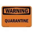 thumbnail image 1 of SignMission OS-WS-A-710-L-12351 Warning Quarantine OSHA Aluminum Sign, 1 of 6
