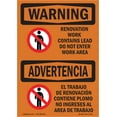 thumbnail image 1 of SignMission Warning Renovation Work Contains Lead Do Not Enter OSHA Decal Sign, 1 of 5