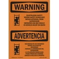 thumbnail image 1 of SignMission Warning Scaffolding Safety Guidelines Bilingual OSHA Decal Sign, 1 of 5