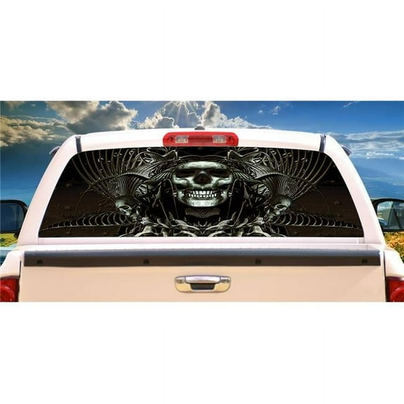 SignMission Window Graphic Truck View Thru Vinyl Decal - Wicked Rear