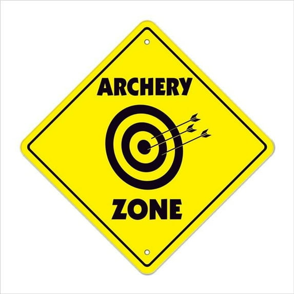 SignMission X-14-Archery 14 in. Archery Zone Xing Crossing Sign