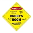 thumbnail image 1 of SignMission X-14-Brodys Room 14 in. Brodys Crossing Zone Xing Room Sign, 1 of 5