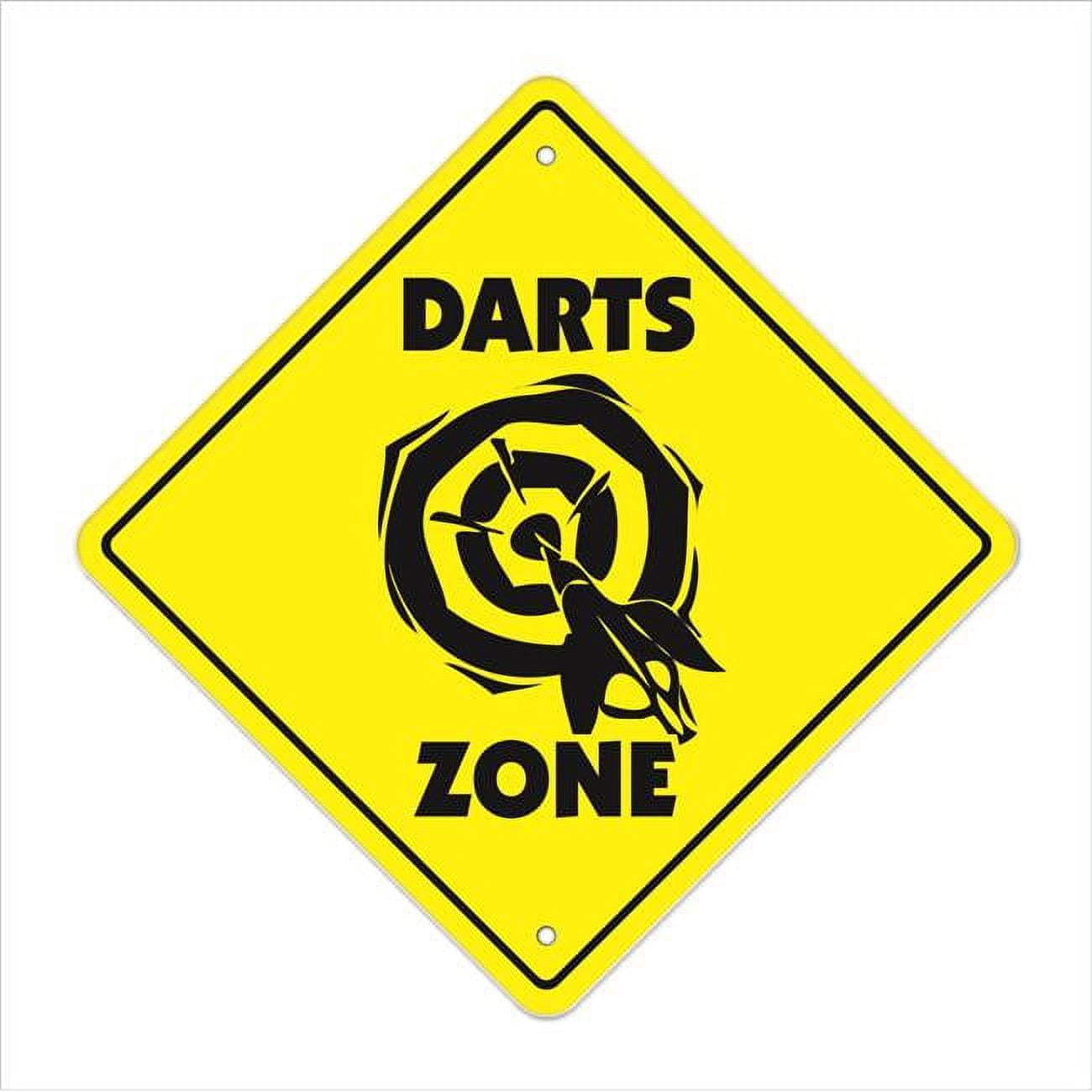 SignMission X14Darts 14 x 14 in. Zone Xing Crossing Sign Darts