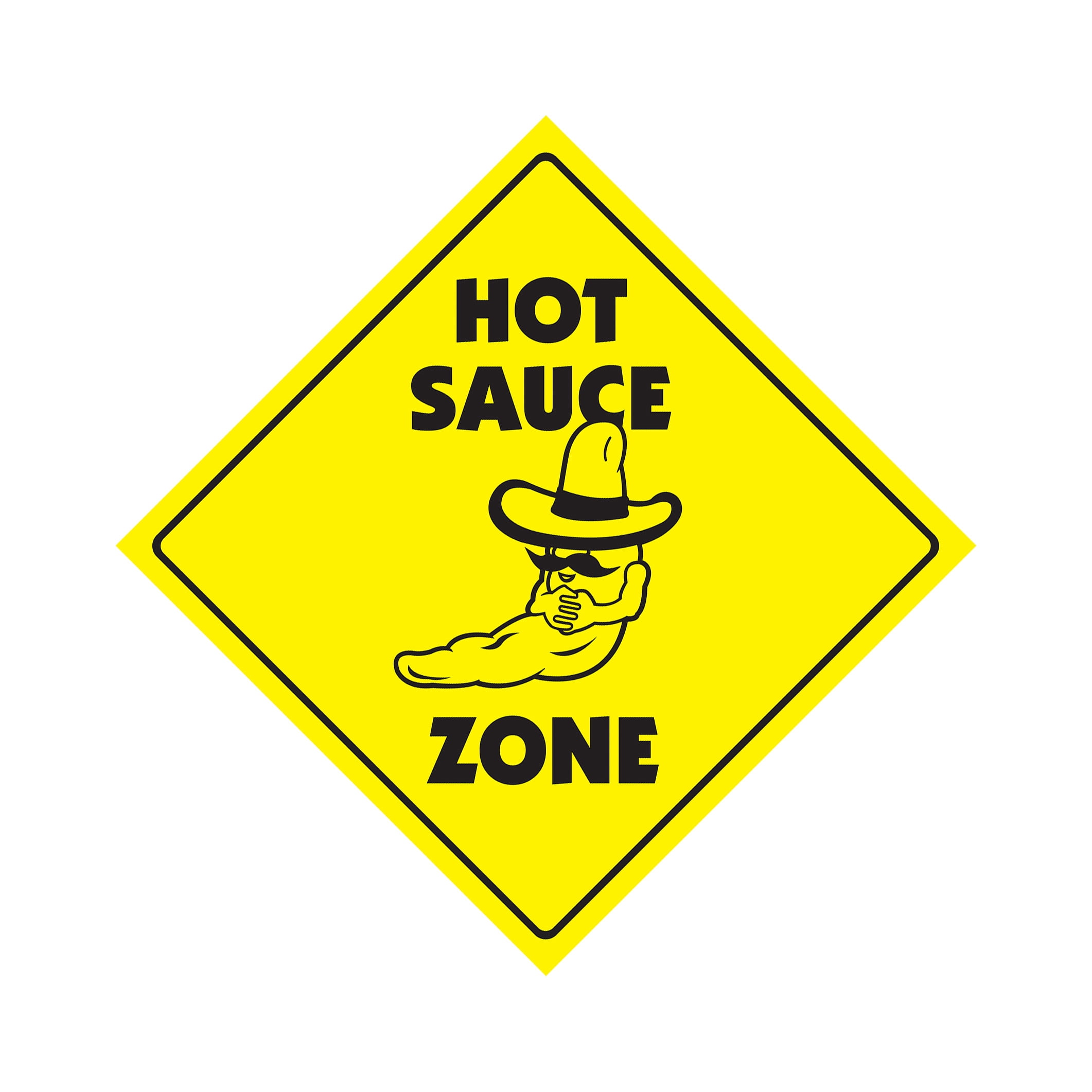 SignMission X-14-Hotsauce 14 x 14 in. Zone Xing Crossing Sign ...