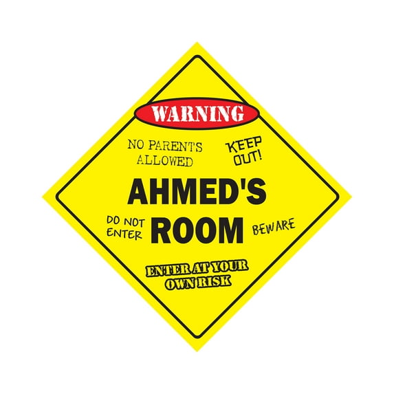 SignMission X-Ahmeds Room 12 x 12 in. Crossing Zone Xing Room Sign - Ahmeds