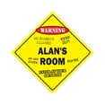 thumbnail image 1 of Alan's Room Sign Crossing Zone Xing | Indoor/Outdoor | 12" Tall kids bedroom decor door children's name boy girl, 1 of 5