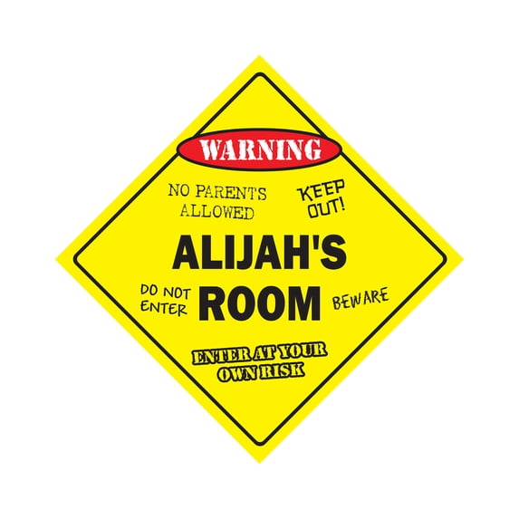 SignMission X-Alijahs Room 12 x 12 in. Crossing Zone Xing Room Sign - Alijahs
