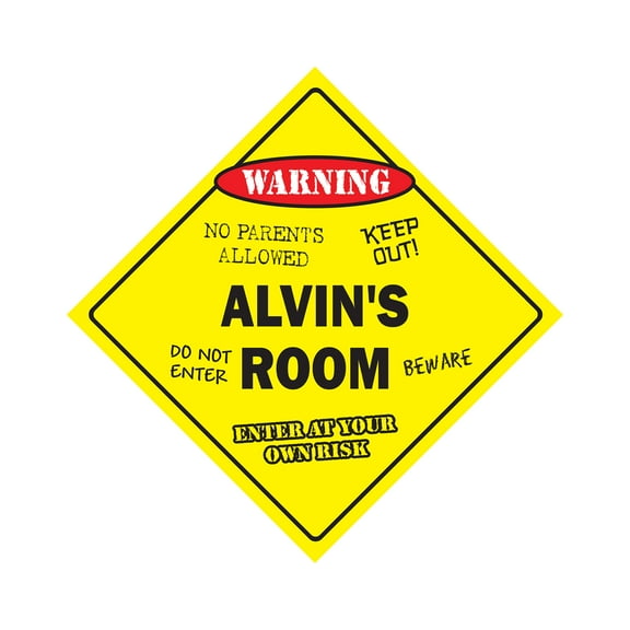 SignMission X-Alvins Room 12 x 12 in. Crossing Zone Xing Room Sign - Alvins