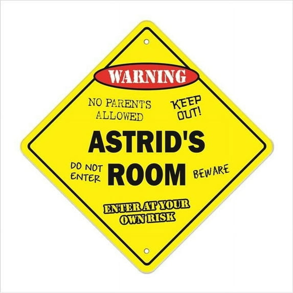 SignMission X-Astrids Room 12 x 12 in. Crossing Zone Xing Room Sign - Astrids