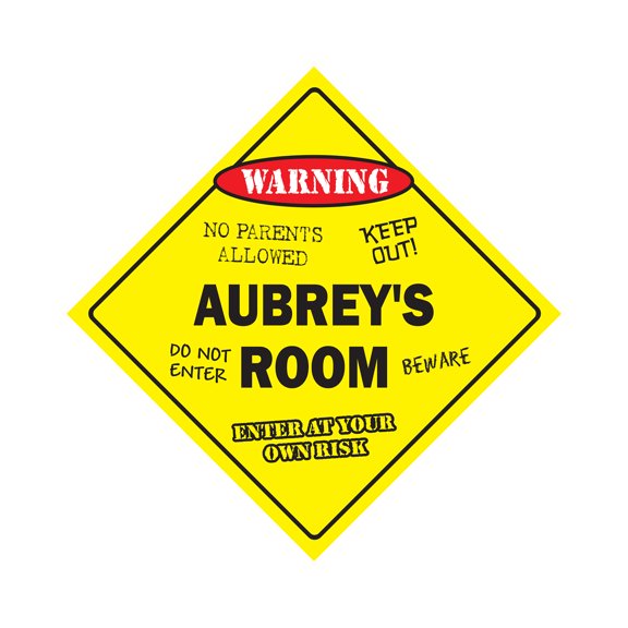 SignMission X-Aubreys Room 12 x 12 in. Crossing Zone Xing Room Sign - Aubreys