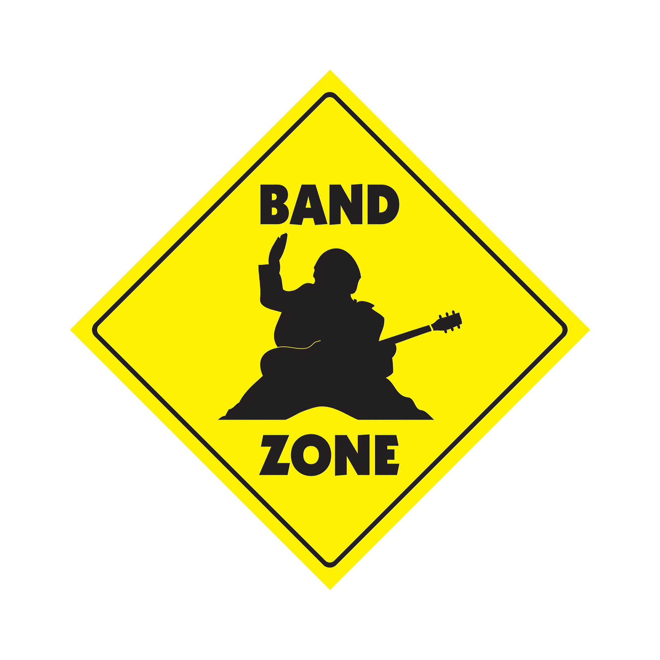 SignMission X-Band 12 in. Band Zone Xing Crossing Sign - Walmart.com