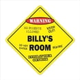 thumbnail image 1 of Billy's Room Sign Crossing Zone Xing | Indoor/Outdoor | 12" Tall kids bedroom decor door children's name boy girl, 1 of 5