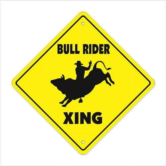 SignMission X-Bullrider 12 x 12 in. Zone Xing Crossing Sign - Bullrider